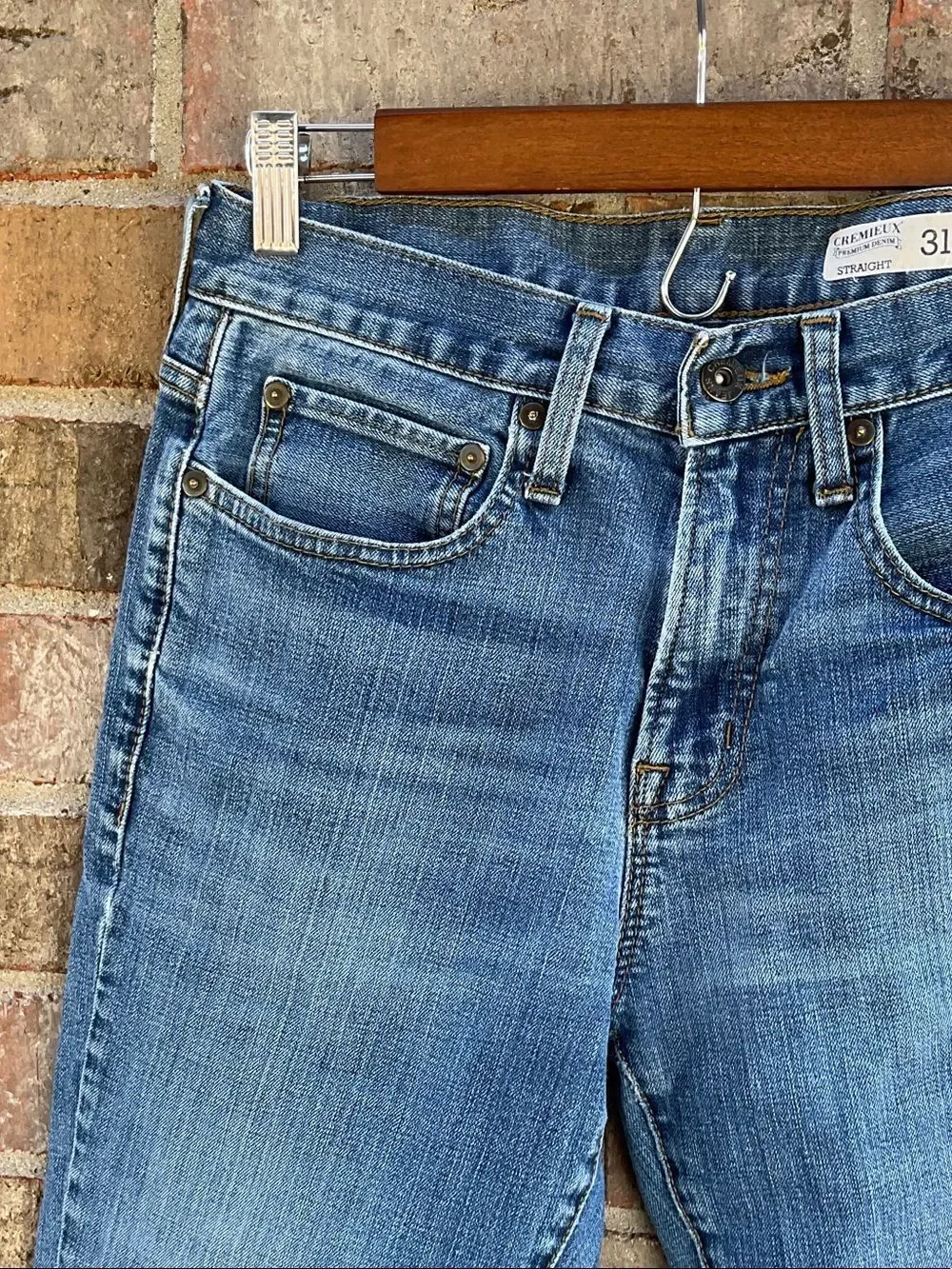 Take 50% OFF-Cremieux Classic Men’s Blue Denim Jeans - Straight, Size-31/32